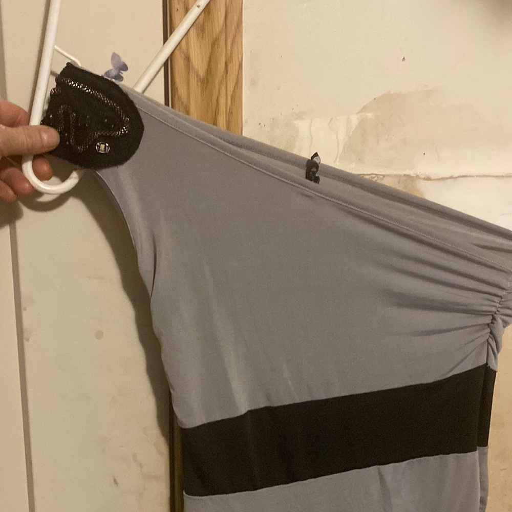 Grey size small one strap dress.